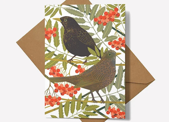 Black Bird Greeting Card