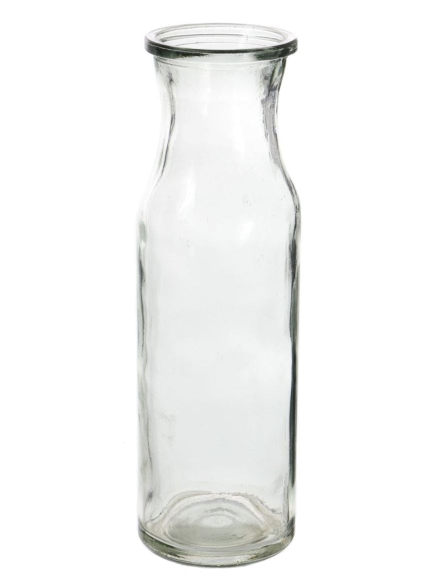 Glass Milk Bottle Vase