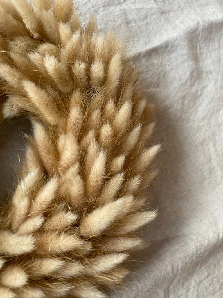 Dried Bunny Tail Wreath