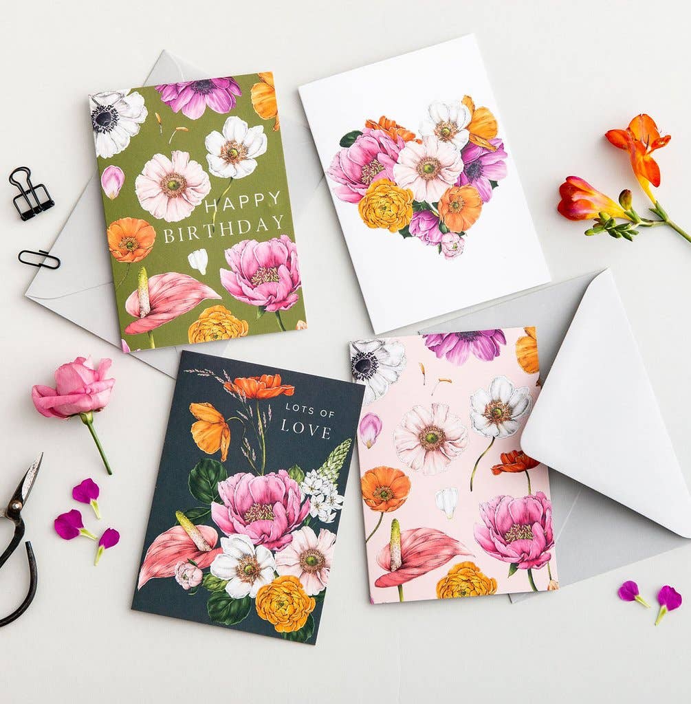 Floral Heart Greetings Card