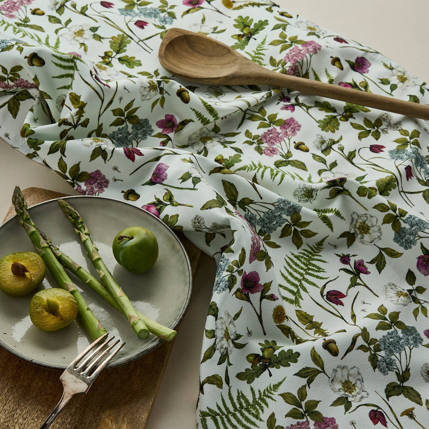 Cottage Garden - Tea Towel - Ivory
