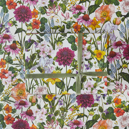 Bountiful Blooms - Ivory - Floral Gift Wrap / Botanical Paper