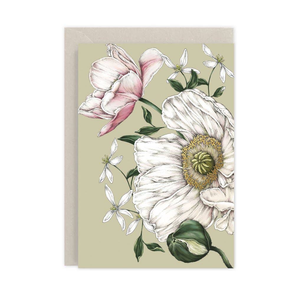 Spring Blossom Green Greeting Card