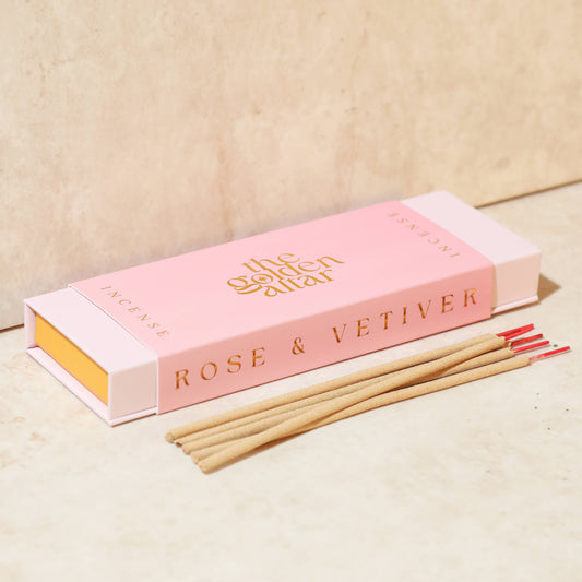 The Golden Altar Natural Incense - Rose & Vetiver