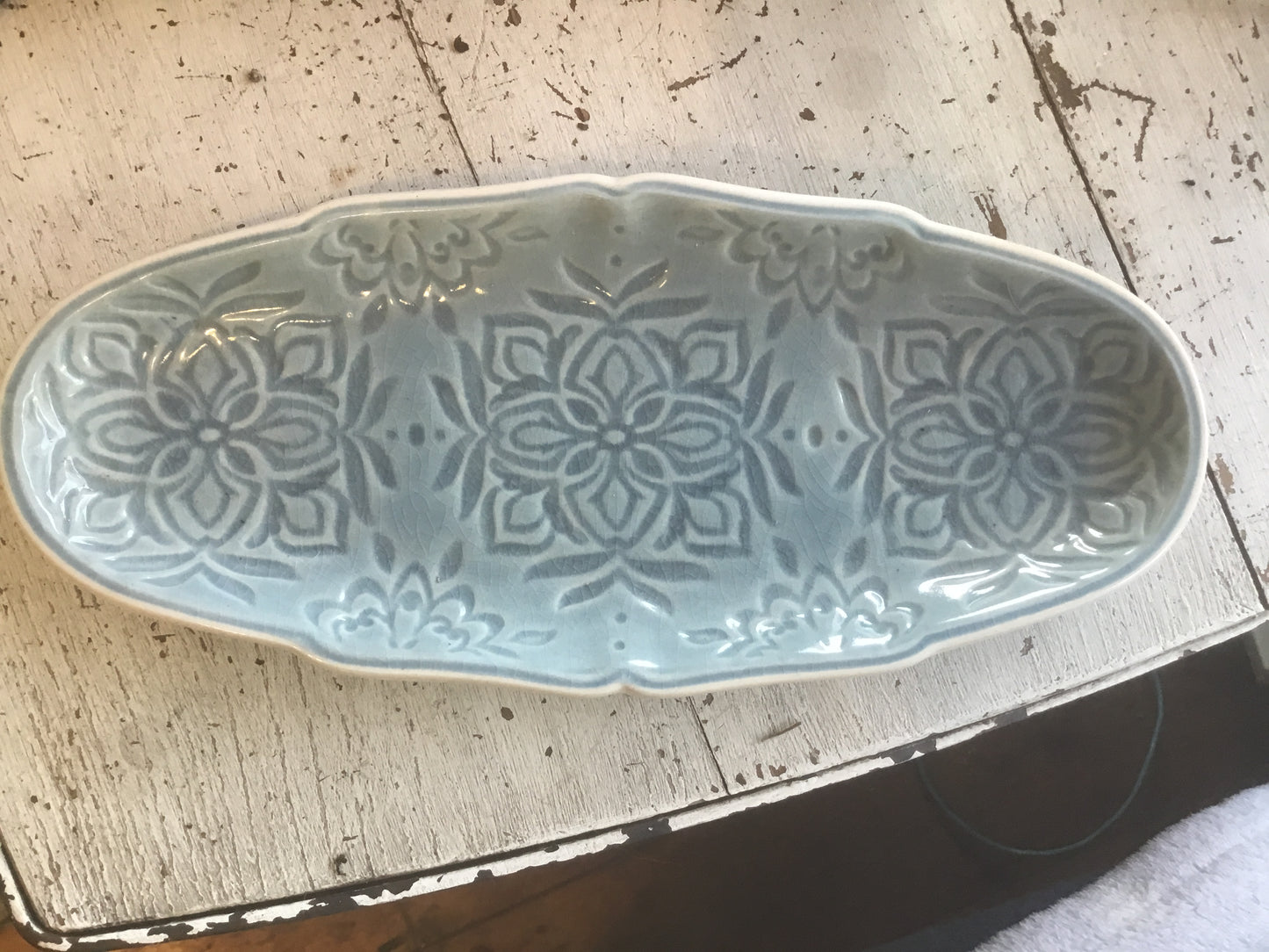 Embossed Blue Dish