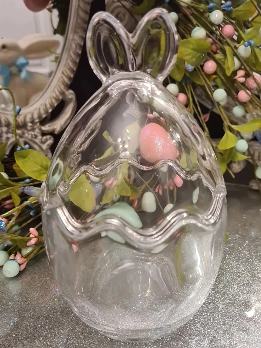 Glass Easter Egg Jar