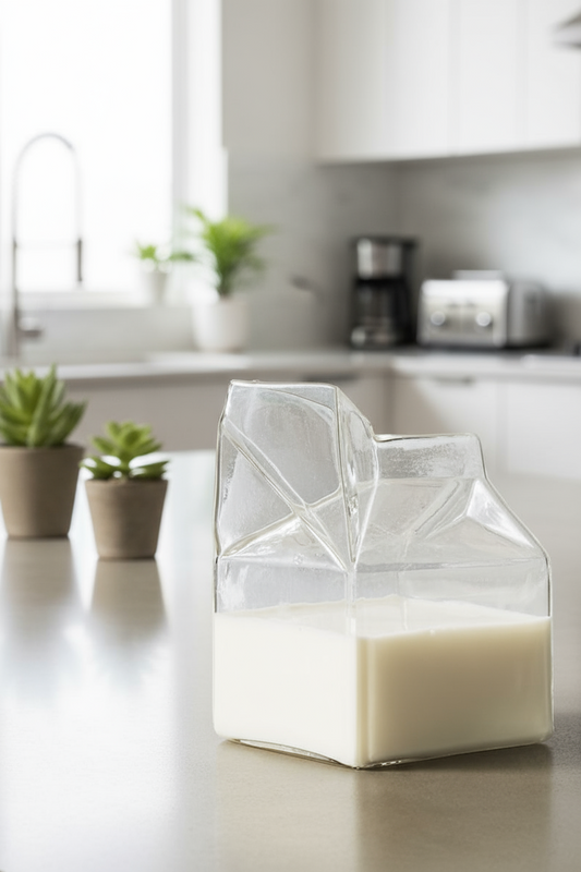 Glass Milk Carton Half Pint Jug