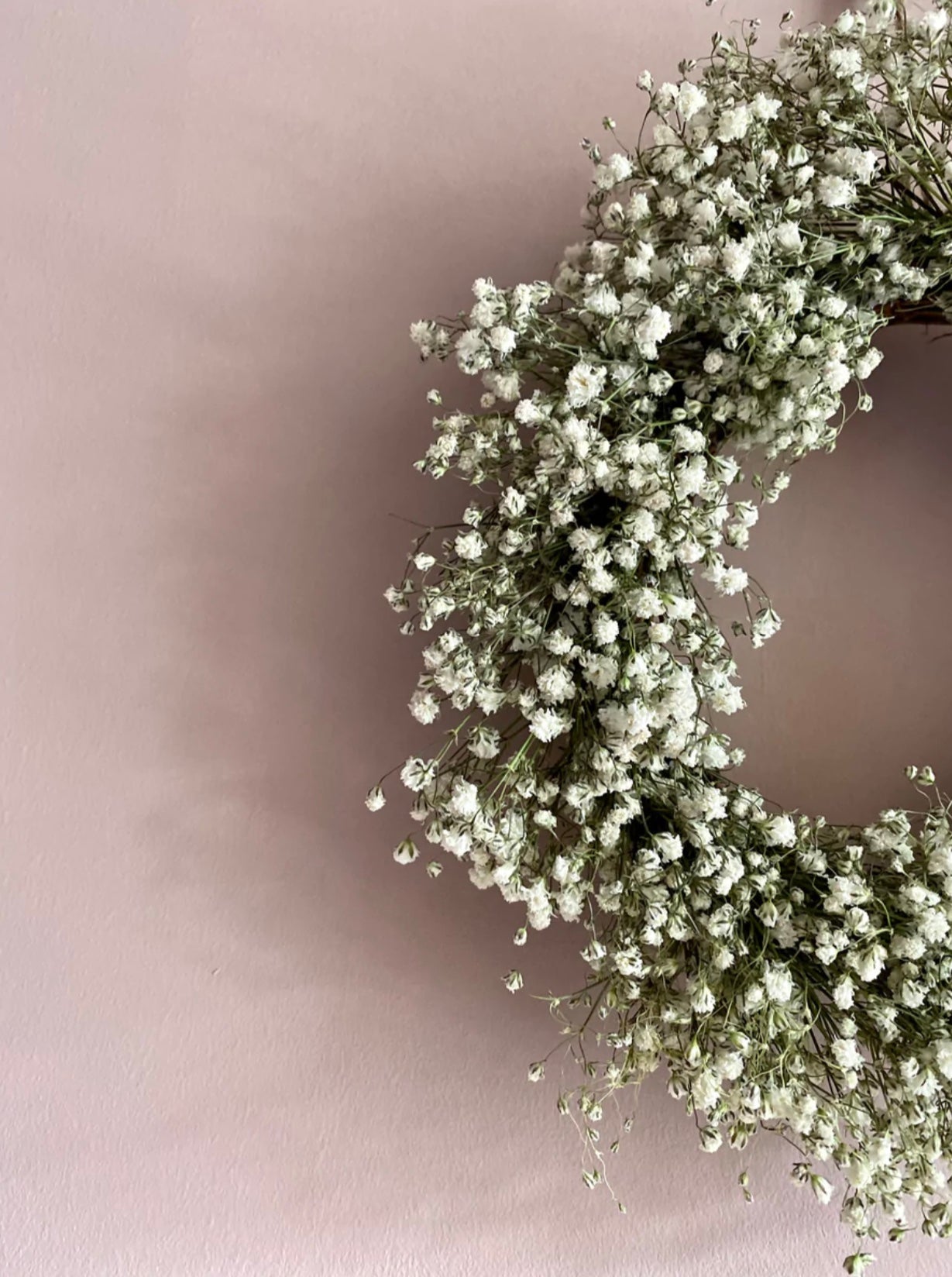 Dried Gypsophila Wreath
