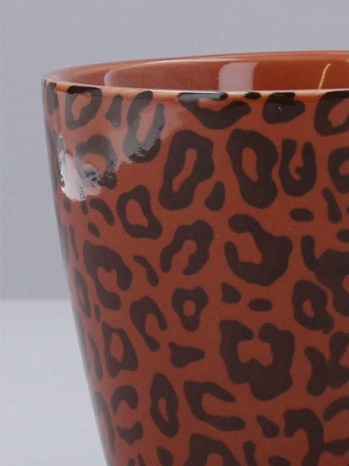 Brown Animal Print Ceramic Mug