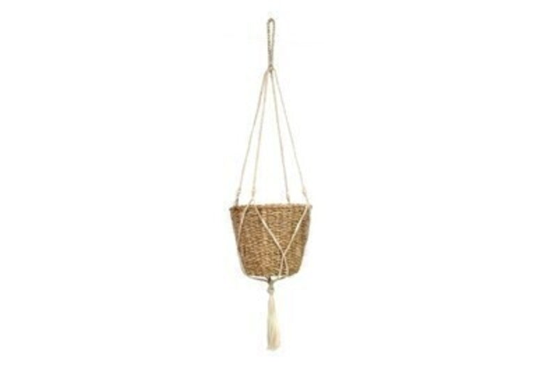 Seagrass Hanging Basket with Rope Tassle