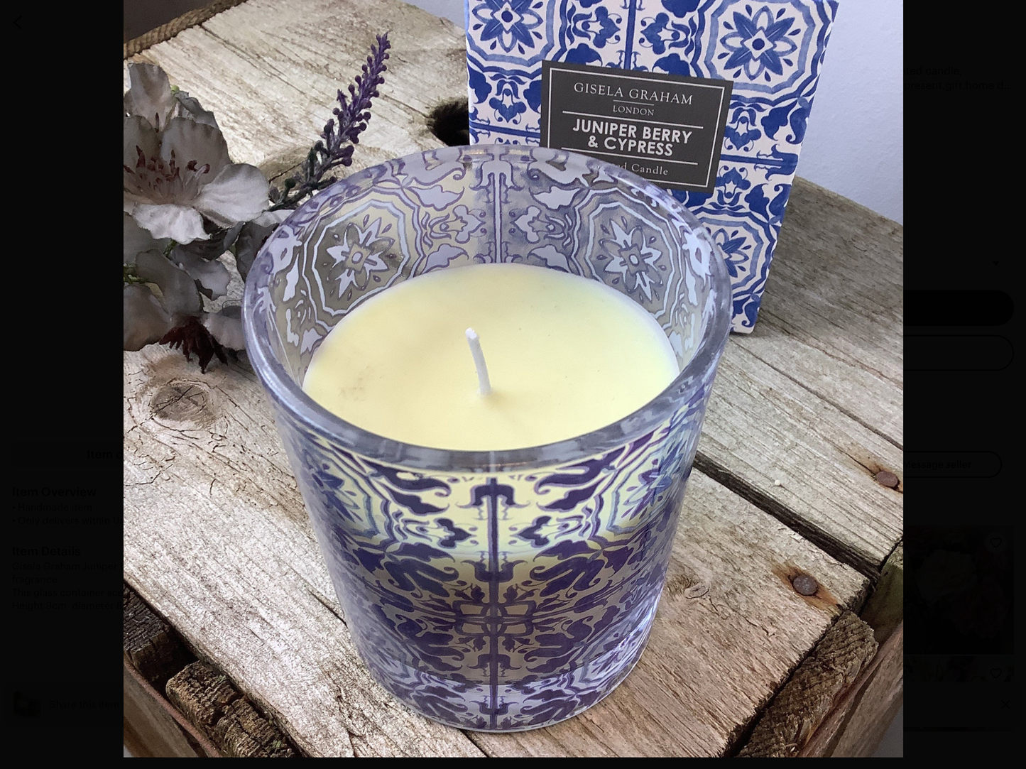 Juniper Berry And Cypress Scented Candle