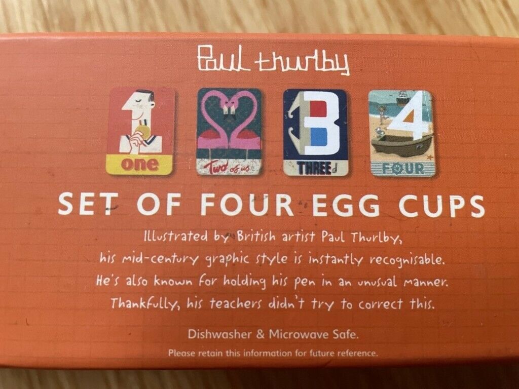 Paul Thurlby Set of 4 Egg Cups