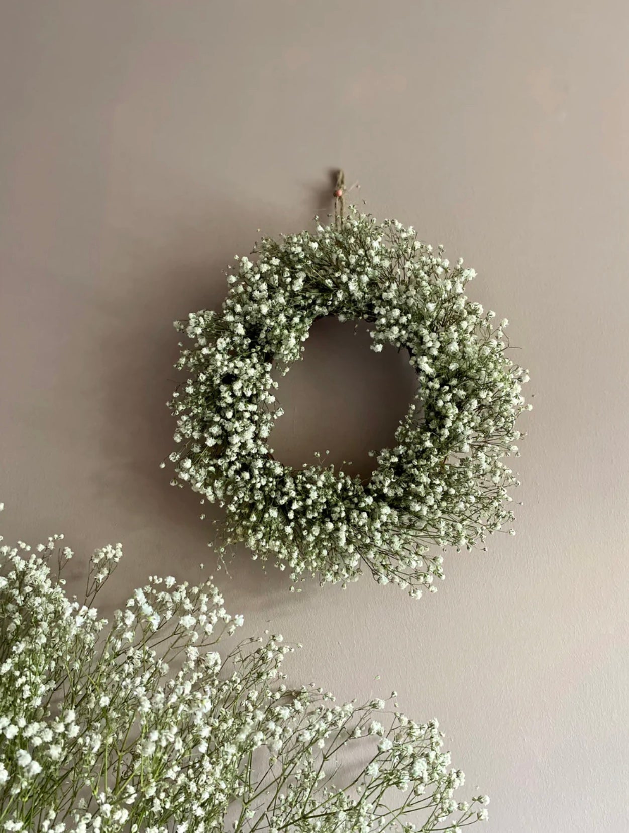 Dried Gypsophila Wreath