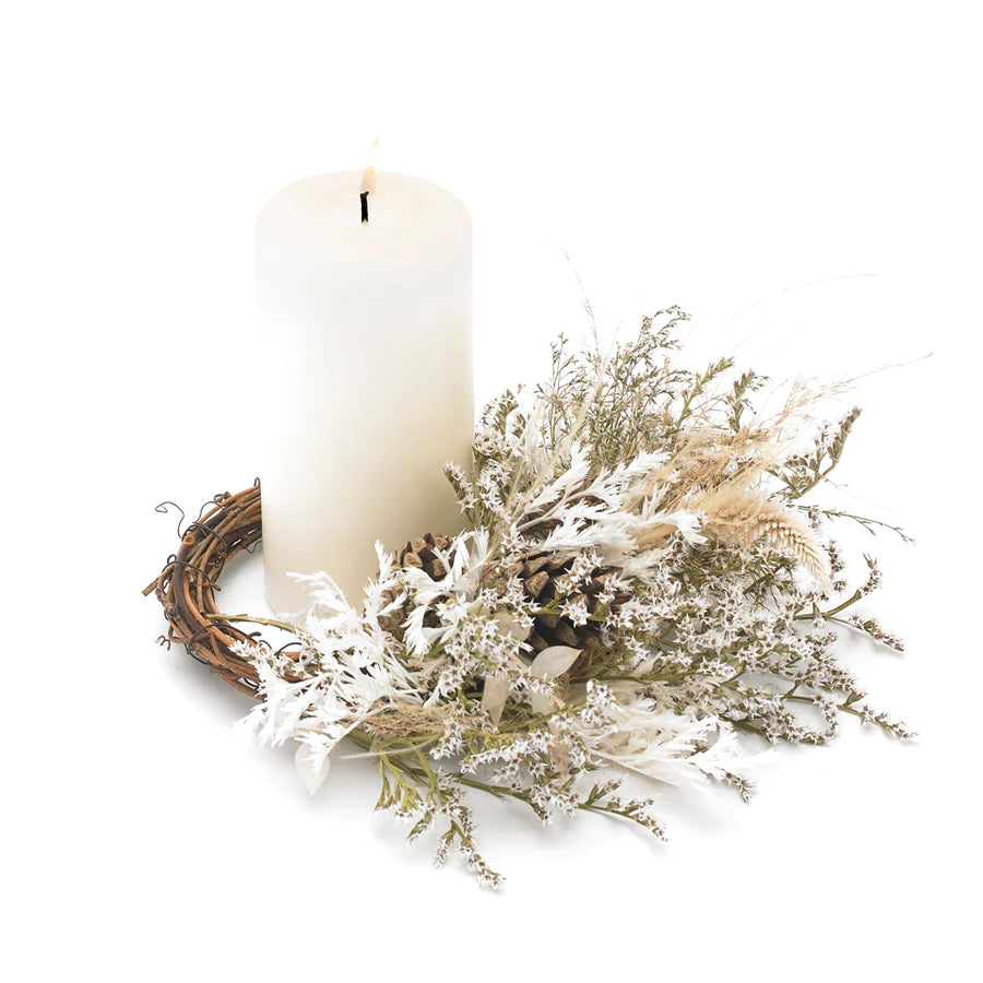 Dried Flower Candle Wreath