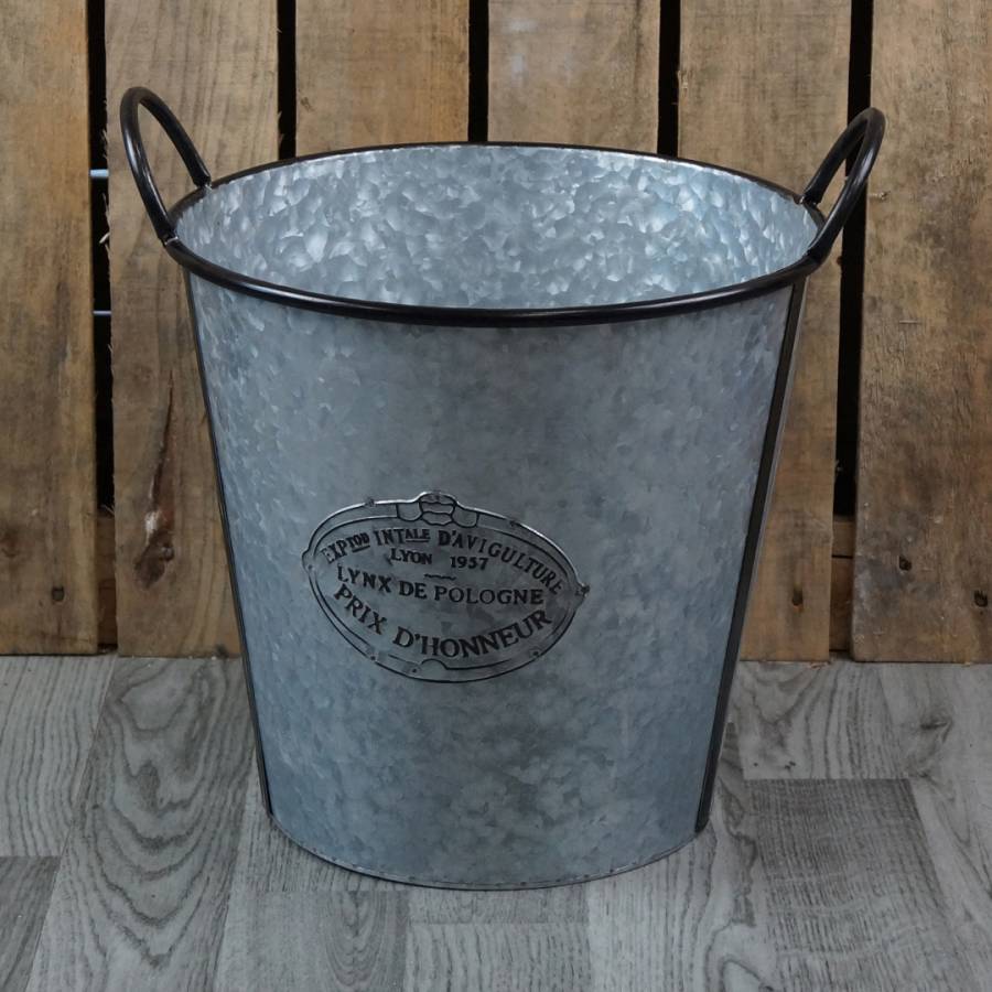 French emblem Zinc Bucket