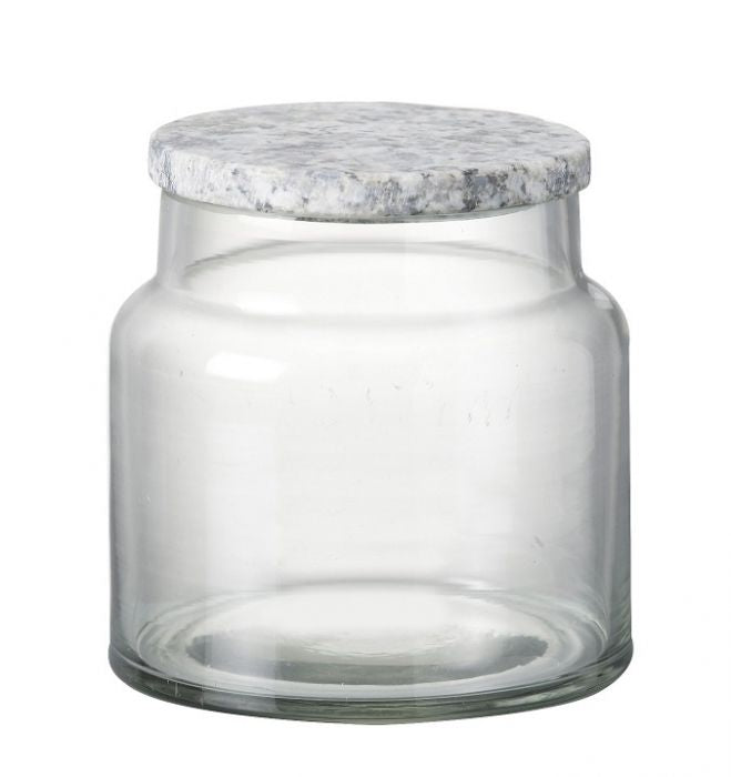 Glass Jar with Granite Lid