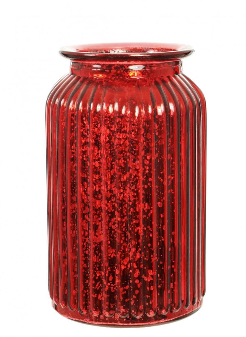 Red Metallic vase