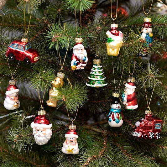 Vintage Style mini Glass Baubles