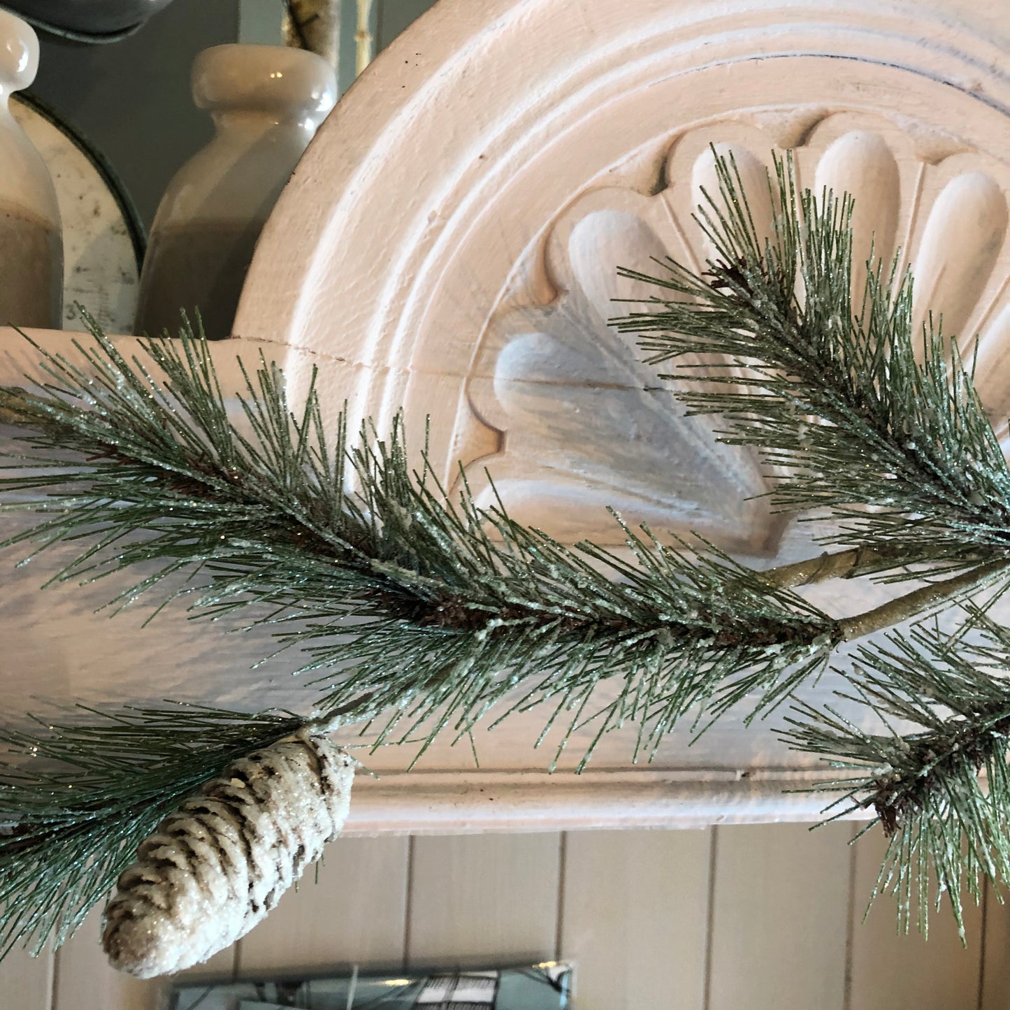 Frosted Faux Pine Garland