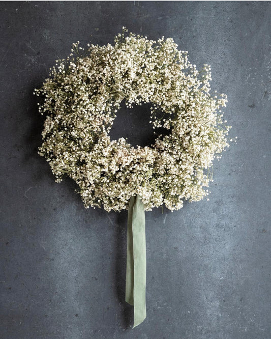Dried Gypsophila Wreath