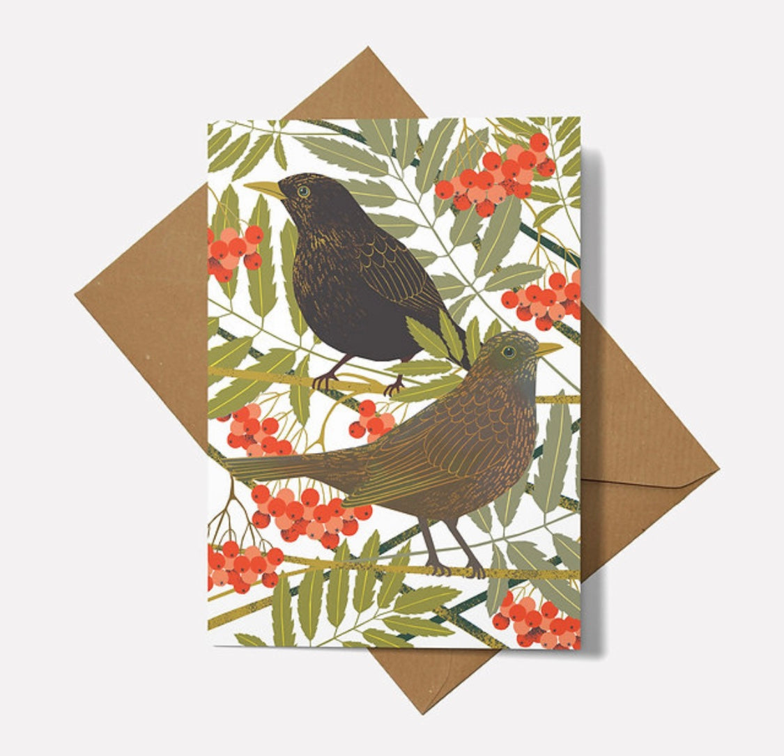 BlackBirds Greeting Card